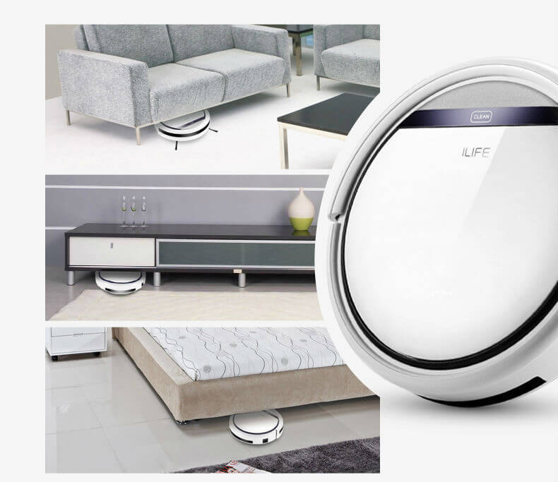ILIFE V5 Intelligent Robotic Vacuum Cleaner Sweeper - White