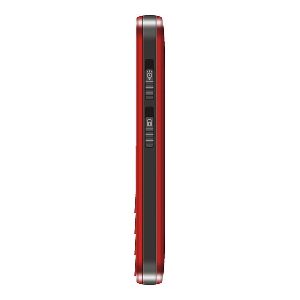 ZTE L580 2.3inch Old Man Mobile Phone MTK6250A 2.3 Inch Screen 32MB ROM+64MB RAM SOS FM Camera GSM 900/1800MHz MP3 LED flashlight  - Red