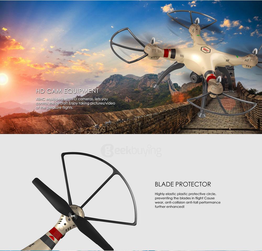 Syma X8HC With 2MP HD Camera Altitude Hold Headless Mode 2.4G 4CH 6Axis RC Quadcopter RTF