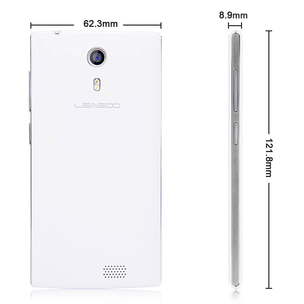 [HK Stock]LEAGOO Elite 8 4.0inch 4G LTE Android 5.1 Smartphone 64bit MTK6735M Quad Core 1.0Ghz 512MB RAM 4GB ROM - White