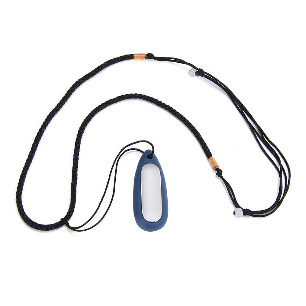 New Water Drop-shaped Silicone Necklace Pendant Case for Xiaomi Miband / 1S Smart Bracelets - Deep Blue