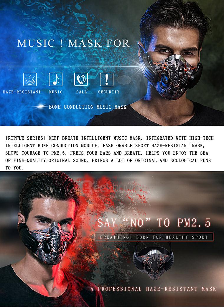 Original Digicare Wireless Bluetooth 4.0 Bone Conduction Headphones Anti-Pollution Mask