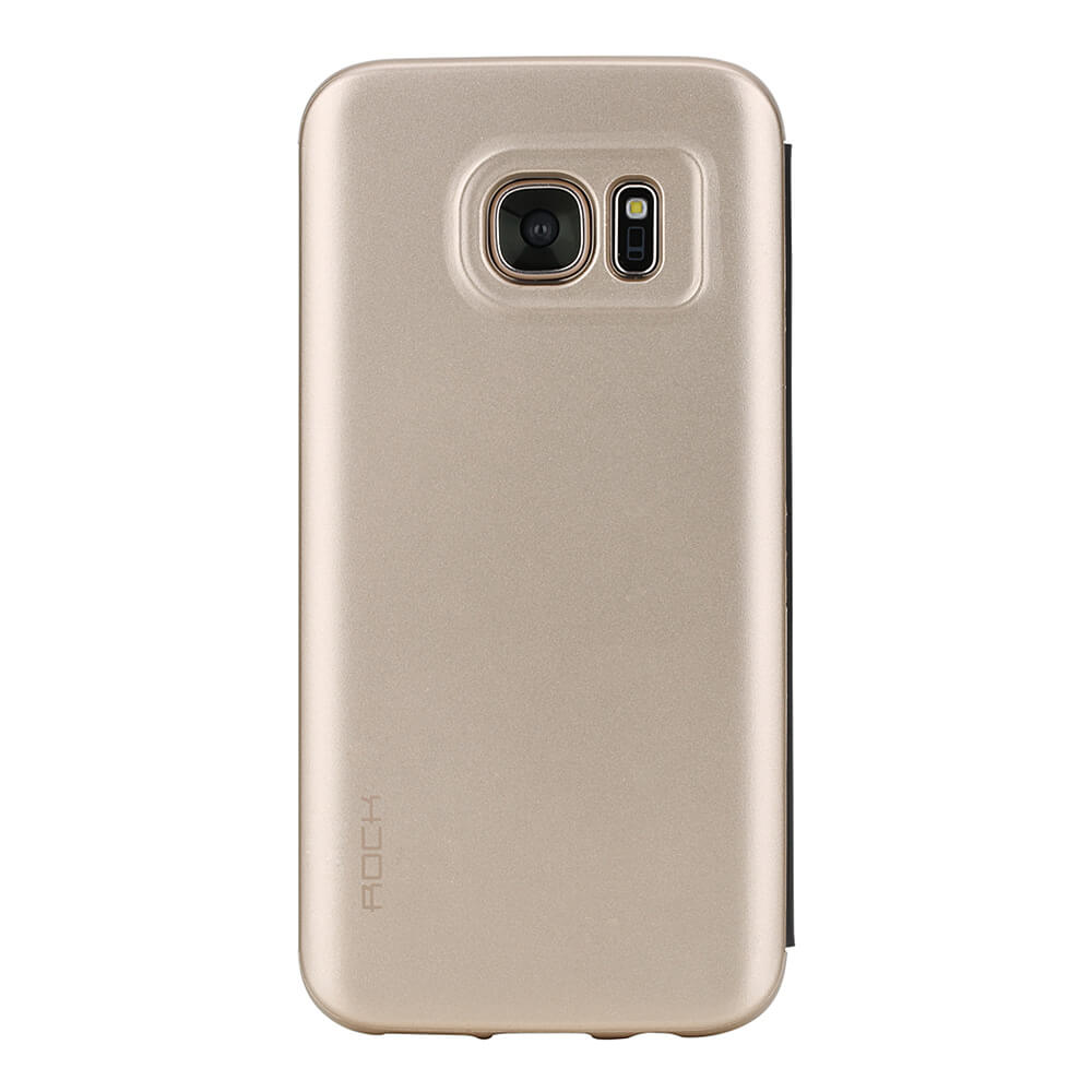 ROCK Case For Samsung Galaxy S7 Edge Smart Sleep Protective Cover - Golden