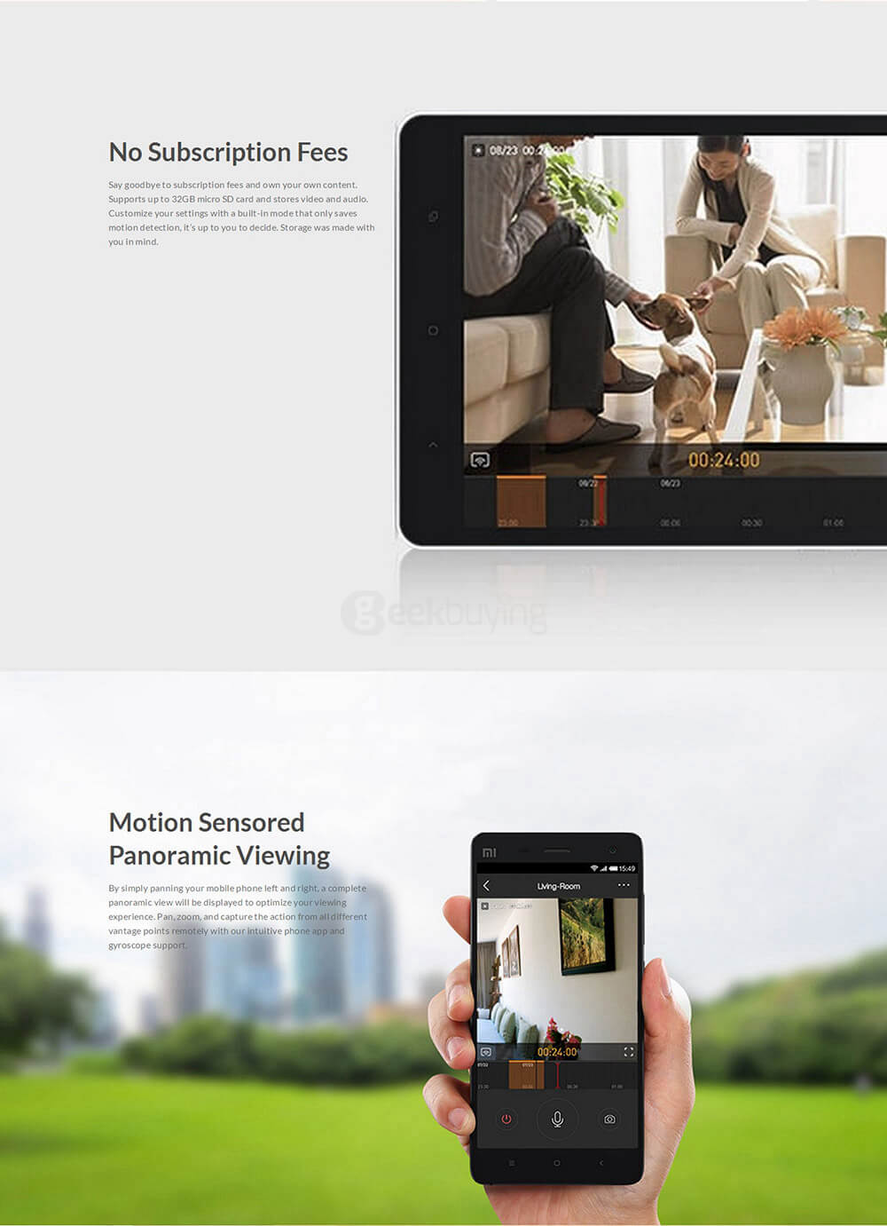 [UK Stock] Official EU Edition YI Home Camera HD 720p Xiaomi Smart WiFi IP Camera Night Vision/ Motion Detection/ Video Monitor IP/ Network Surveillance/ Home security - Black