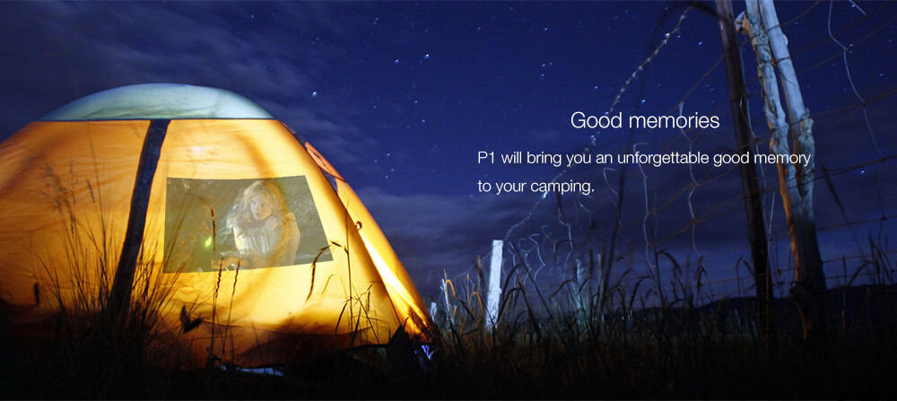 DOOGEE P1 1000LM DLP Projector 2.4G WiFi 1G/8G Bluetooth 4.0 4800mAh Miracast DLNA - Rainbow
