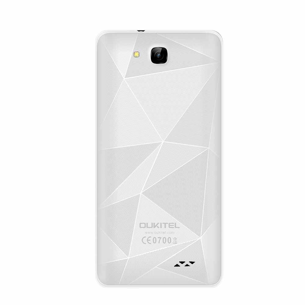 [HK Stock]OUKITEL C3 5.0 Inch HD Screen Android 6.0 MT6580A 3G Smartphone 1GB RAM 8GB ROM Quad Core 1.3GHz 8.0MP Camera WIFI GPS - White