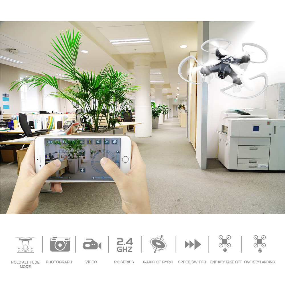 FQ777-954D WIFI FPV Camera Altitude Hold Mode 3D Flip 6-AXIS GYRO RC Nano Quadcopter BNF - Red