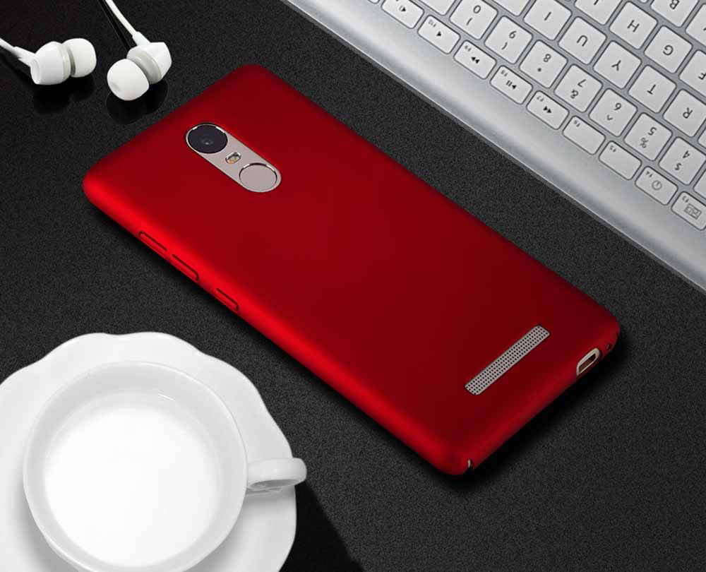 Back Case For Xiaomi Redmi Note 3 Ultra-thin Silky Smooth Protective Phone Cover Back Shell - Red