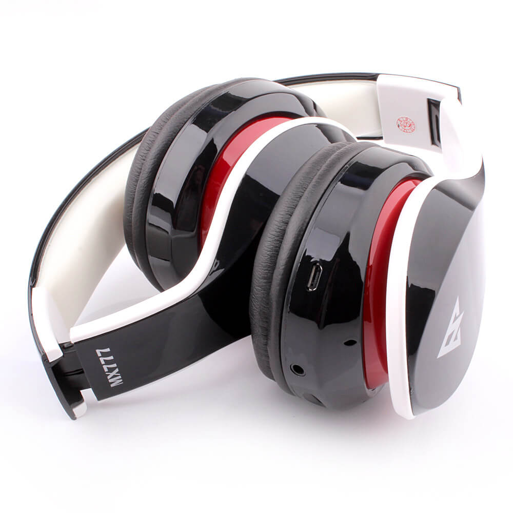 Original OVLENG MX777 Bluetooth Headphone Foldable FM/SD Card Headset For PC Laptop Mobile - Black