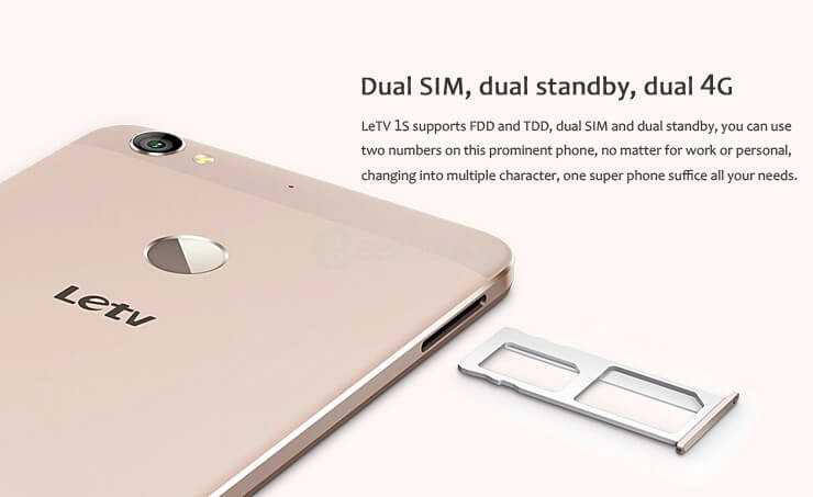 [Package B]LeTV 1S X501 5.5inch FHD 4G EUI5.5 Android 5.0 3GB 32GB Smartphone(Gold)+Protective Case(Transparent)+Tempered Glass Screen Protector