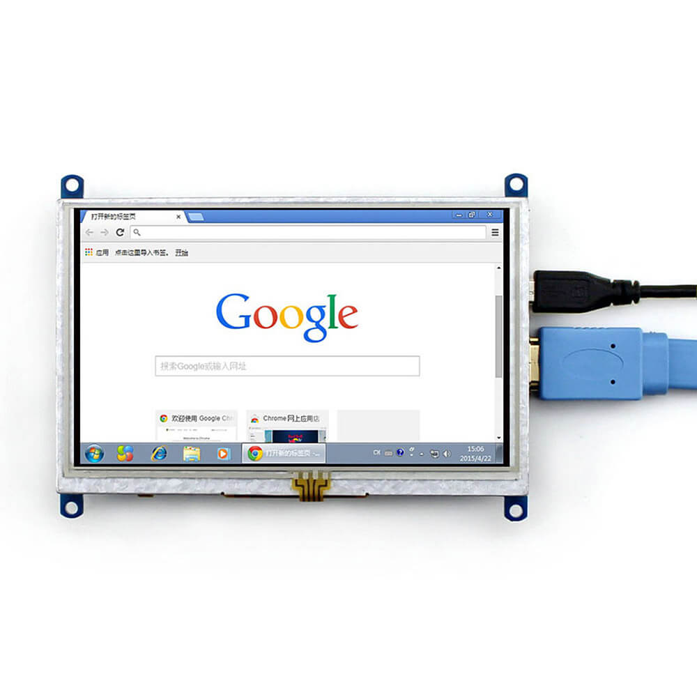 Raspberry Pi 3 Model B 5inch HDMI LCD (B) Bicolor Case 8GB Micro SD Card