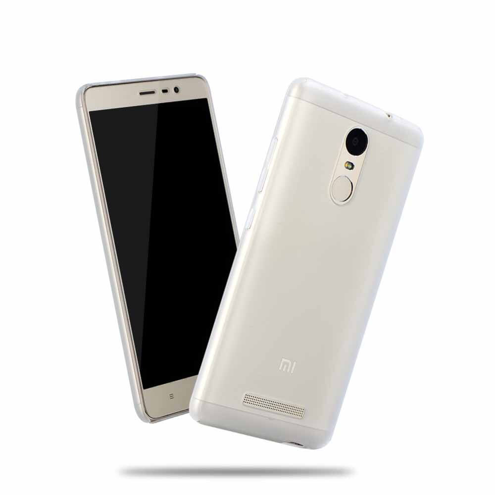 Back Case For Xiaomi Redmi Note 3 Ultra-thin Silky Smooth Protective Phone Cover Back Shell - White