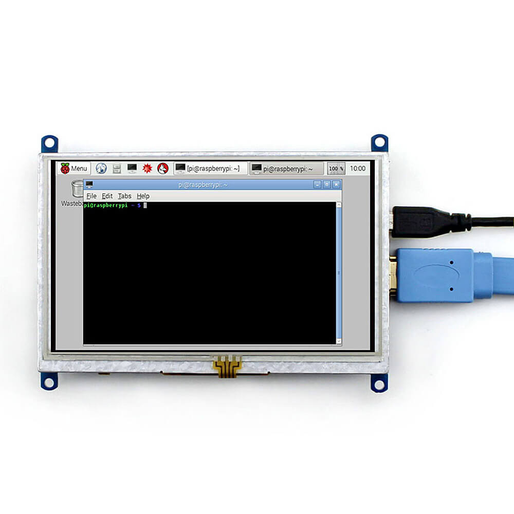 Raspberry Pi 3 Model B 5inch HDMI LCD (B) Bicolor Case 8GB Micro SD Card