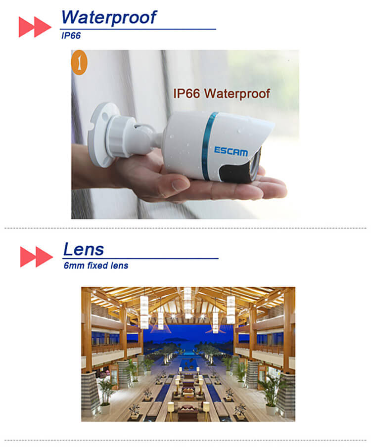 ESCAM Q630M ONVIF 1MegaPixel 720P P2P Mini IR Security IP Camera