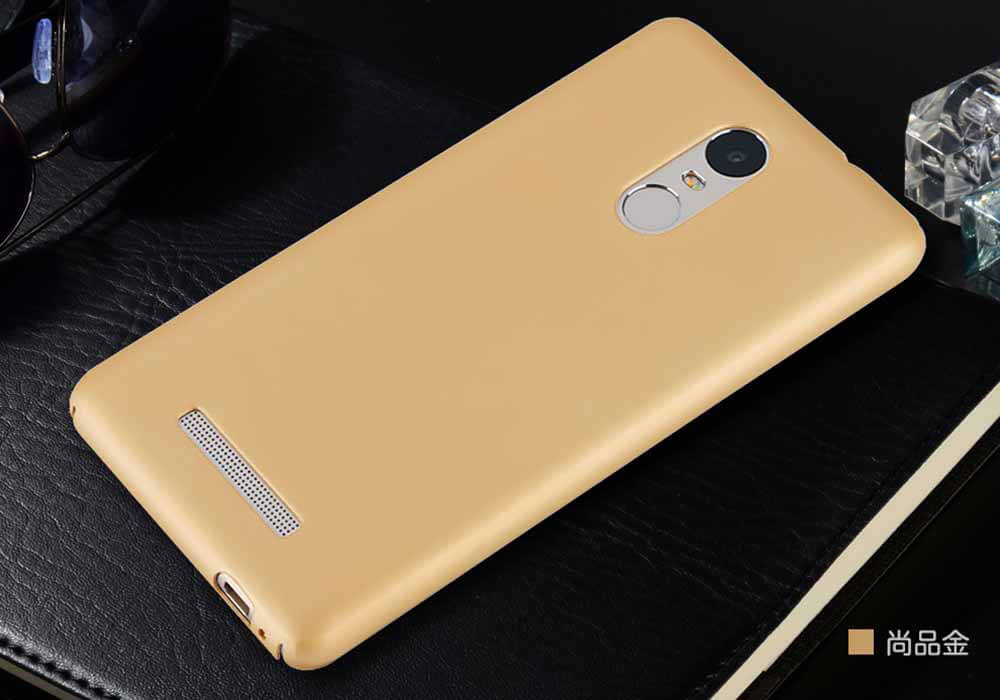 Back Case For Xiaomi Redmi Note 3 Ultra-thin Silky Smooth Protective Phone Cover Back Shell - Golden