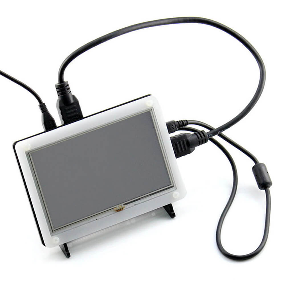 Raspberry Pi 3 Model B 5inch HDMI LCD (B) Bicolor Case 8GB Micro SD Card