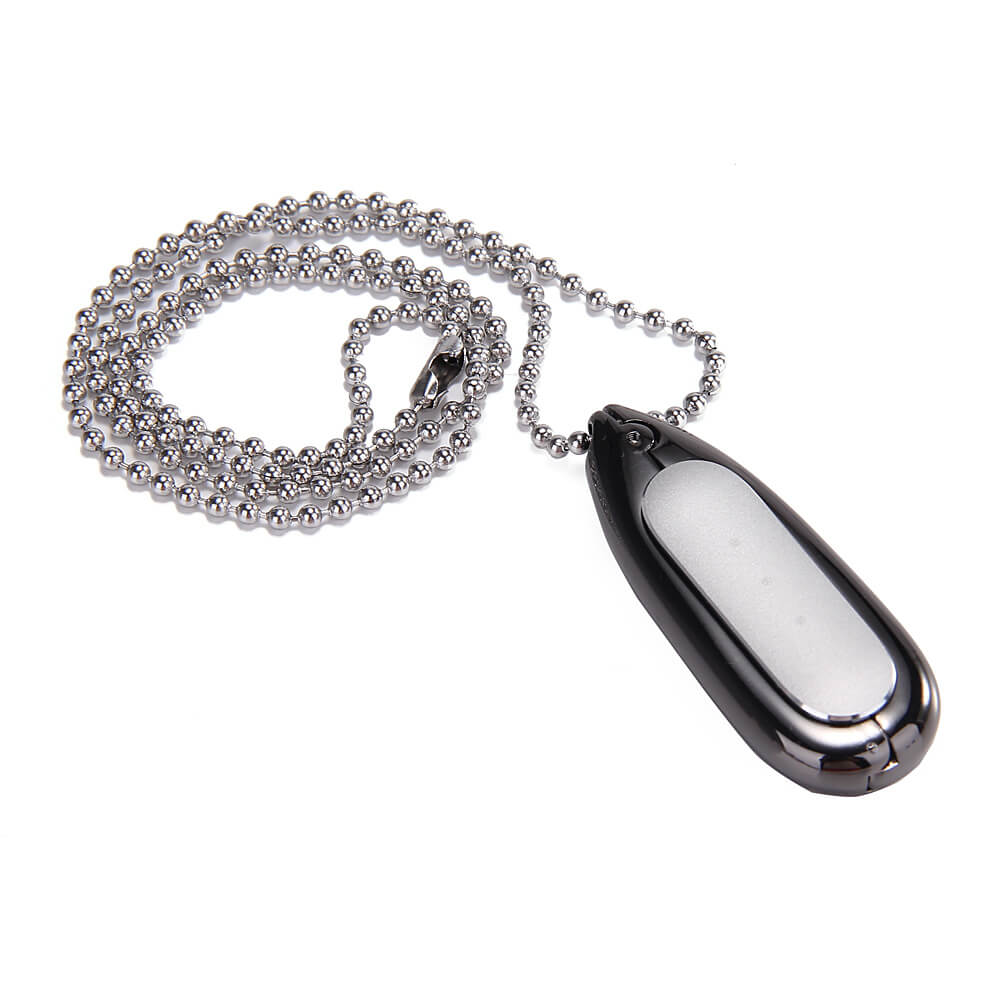 New Water Drop-shaped Metal Necklace Pendant Case for Xiaomi Miband / 1S Smart Bracelets - Black