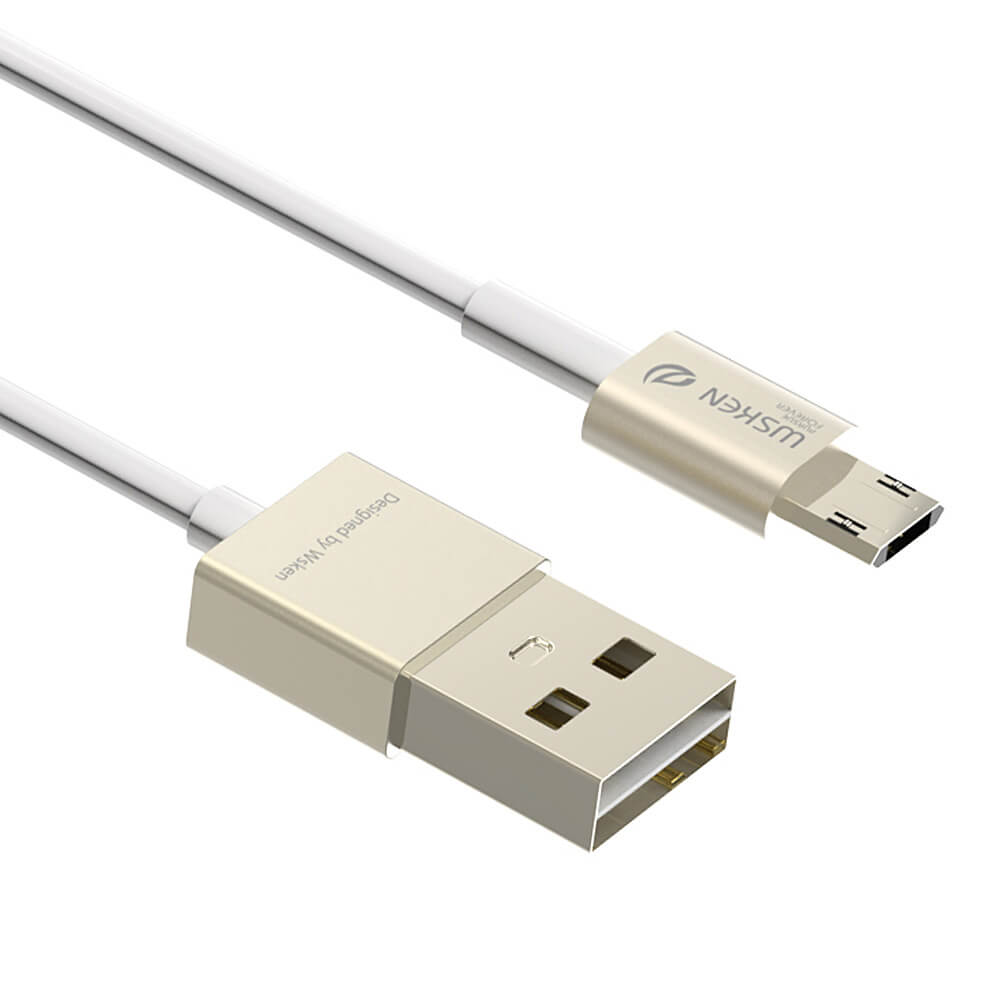 Wsken Micro USB Charging and Sync Doublesided Plug Aluminum Cable
