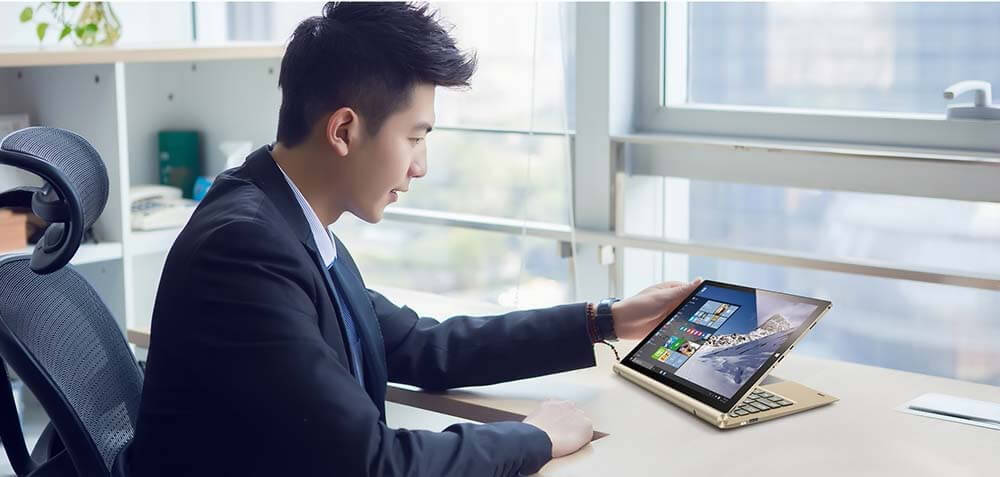 Original Teclast Tbook 10 Rechargeable Magnetic Docking Keyboard with Built-in 3500mAh Battery - Gold