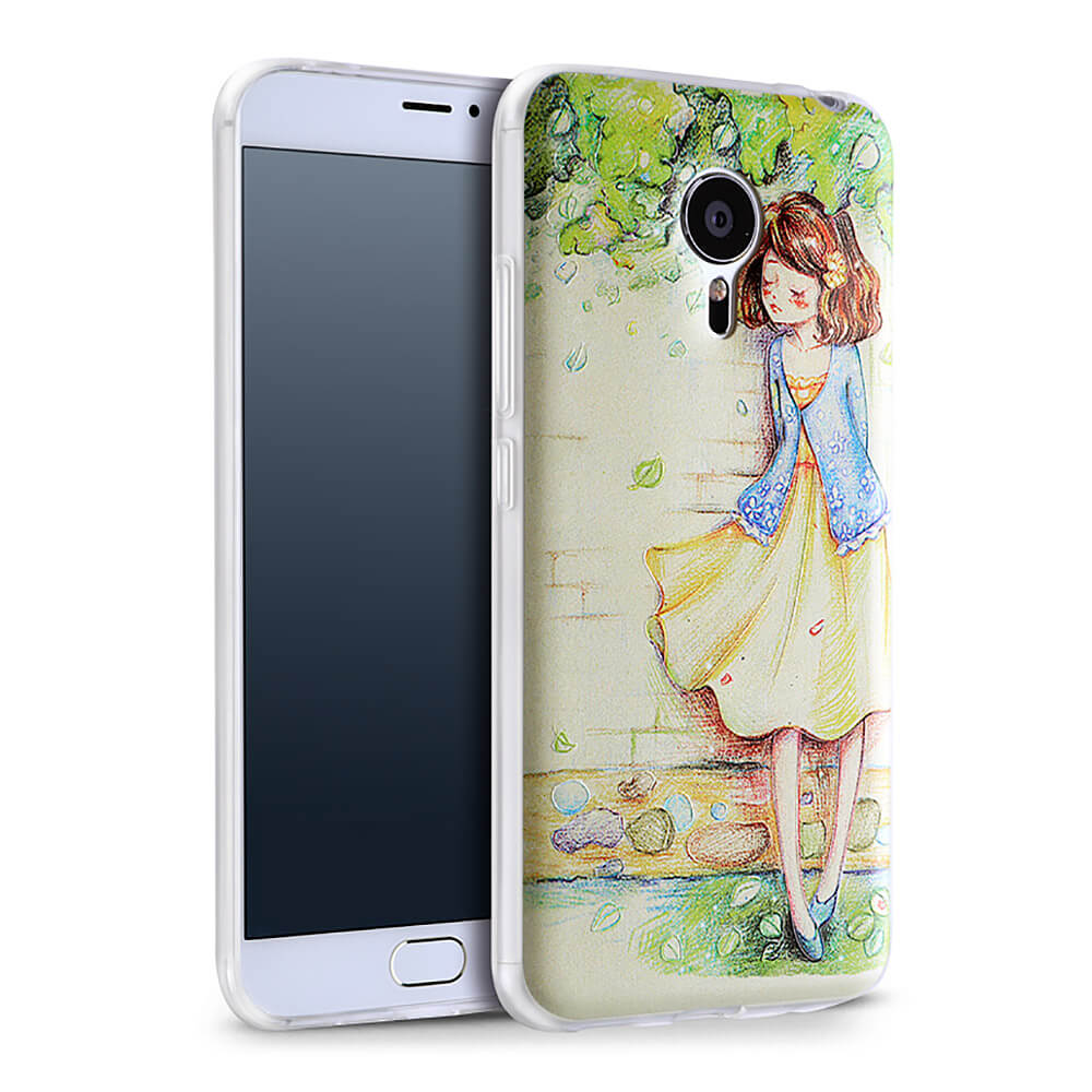 Back Case For MEIZU M3 Note/MEILAN NOTE 3 3D Stereoscopic Relief Phone Case TPU Soft Back Cover - Girl