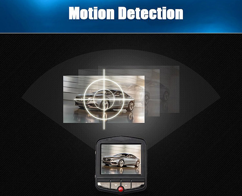GT300 720P 2.4inch Car Dashcam Video Recorder Generalplus 1248 CMOS Image Sensor 120 Degree View Angle Night View Car DVR - Black