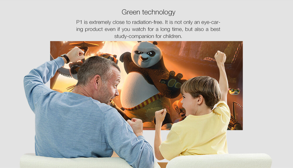 DOOGEE P1 1000LM DLP Projector 2.4G WiFi 1G/8G Bluetooth 4.0 4800mAh Miracast DLNA - Rainbow