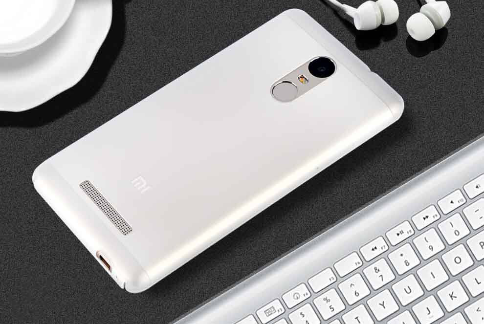 Back Case For Xiaomi Redmi Note 3 Ultra-thin Silky Smooth Protective Phone Cover Back Shell - White