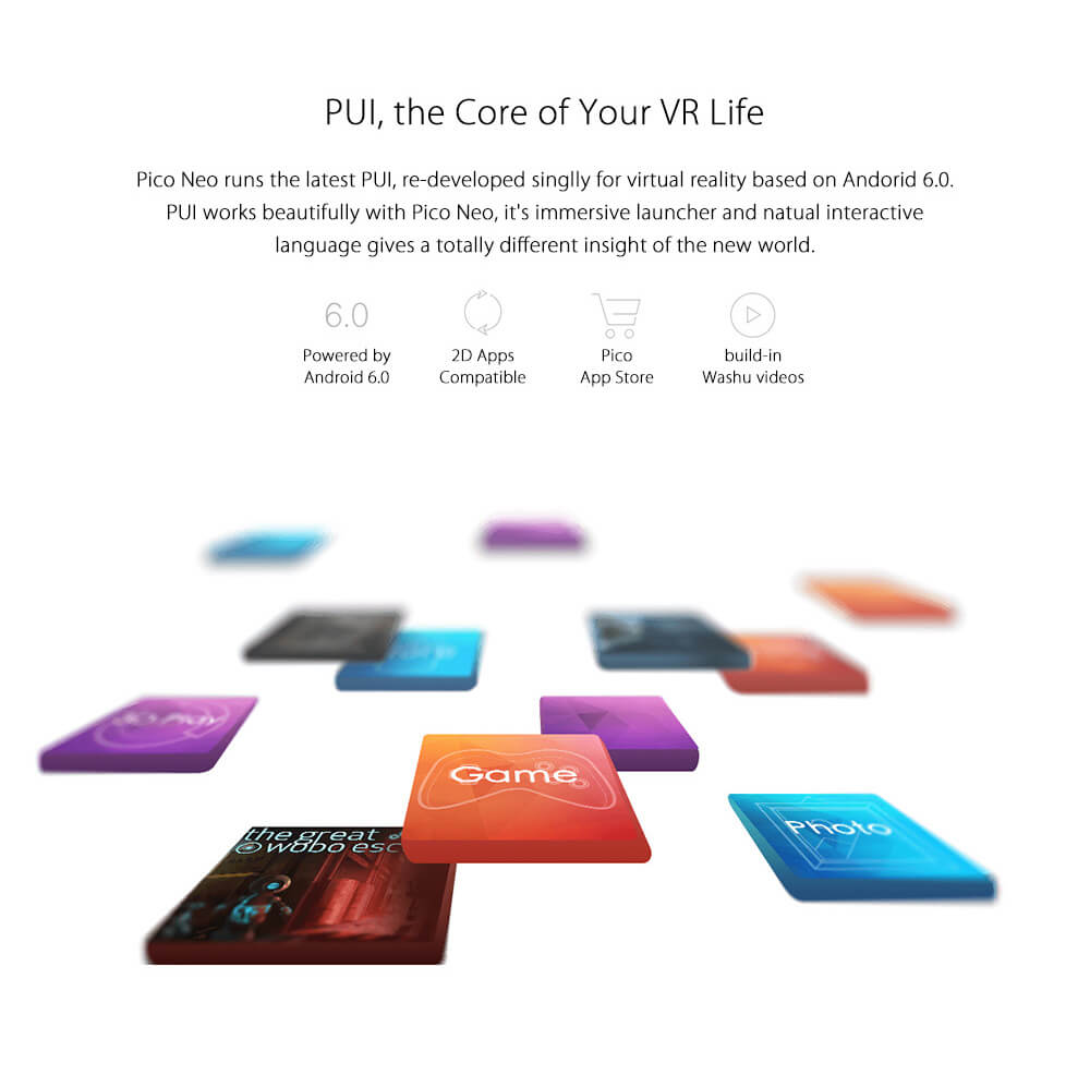 Pico Neo Standard Qualcomm Snapdragon 820 2K 3G 1080P FOV102 Immersive 3D VR Virtua Reality All-in-one Android Headset - Orange