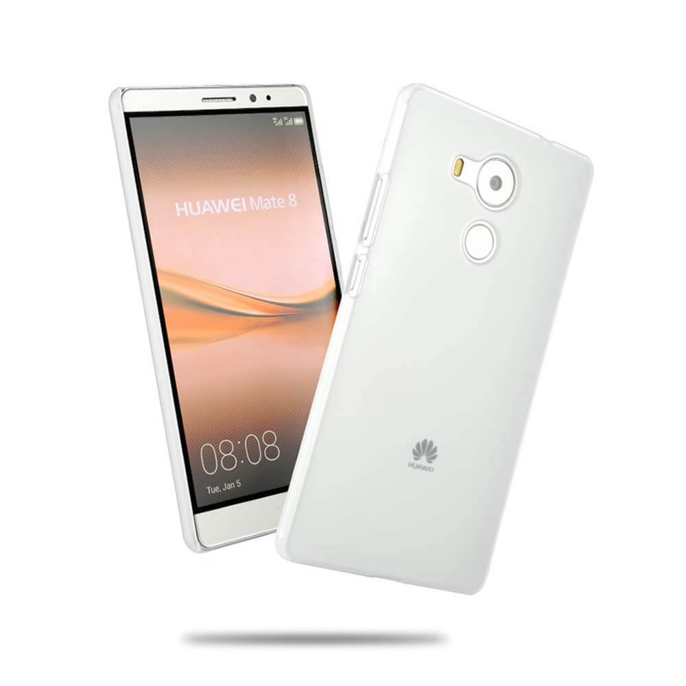 Back Case For HUAWEI Mate 8 Ultra-thin Silky Smooth Protective Phone Cover Shockproof Back Shell - White