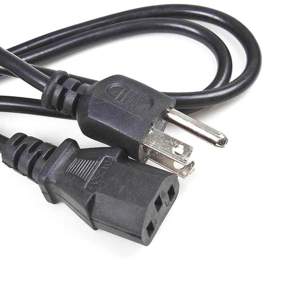 AC Power Cable PC2 Flat Pin + 1 Round Pin Plug US