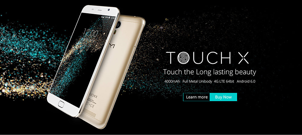[Package B]UMI TOUCH X 5.5inch 2.5D FHD 4G LTE Android 6.0 2GB 16GB Smartphone(Gold) + Back Case(Grey) + Tempered Glass Screen Protector - Gold