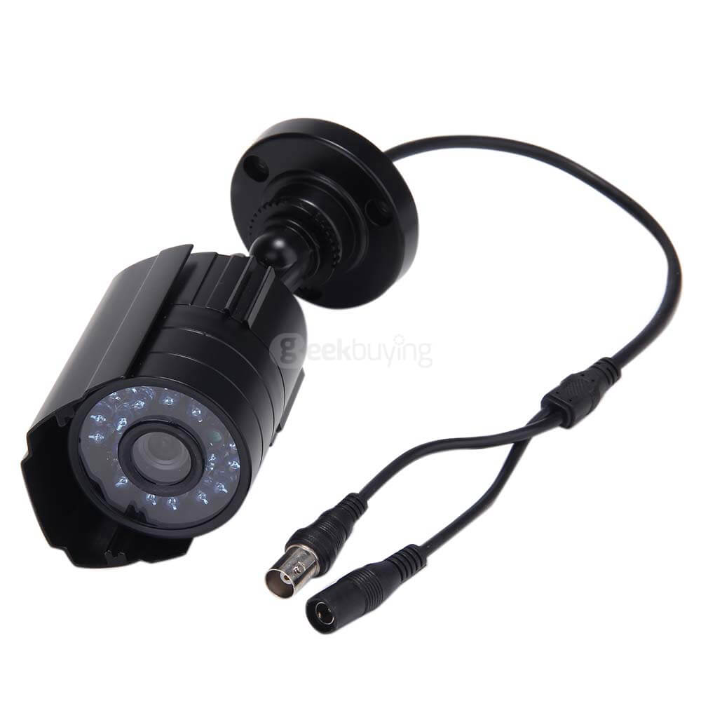 H.264 1/4' Color CMOS Weatherproof Surveillance DVR Kit with 24 LEDs 480TV Lines 3.6mm Lens 4CH CCTV Camera System