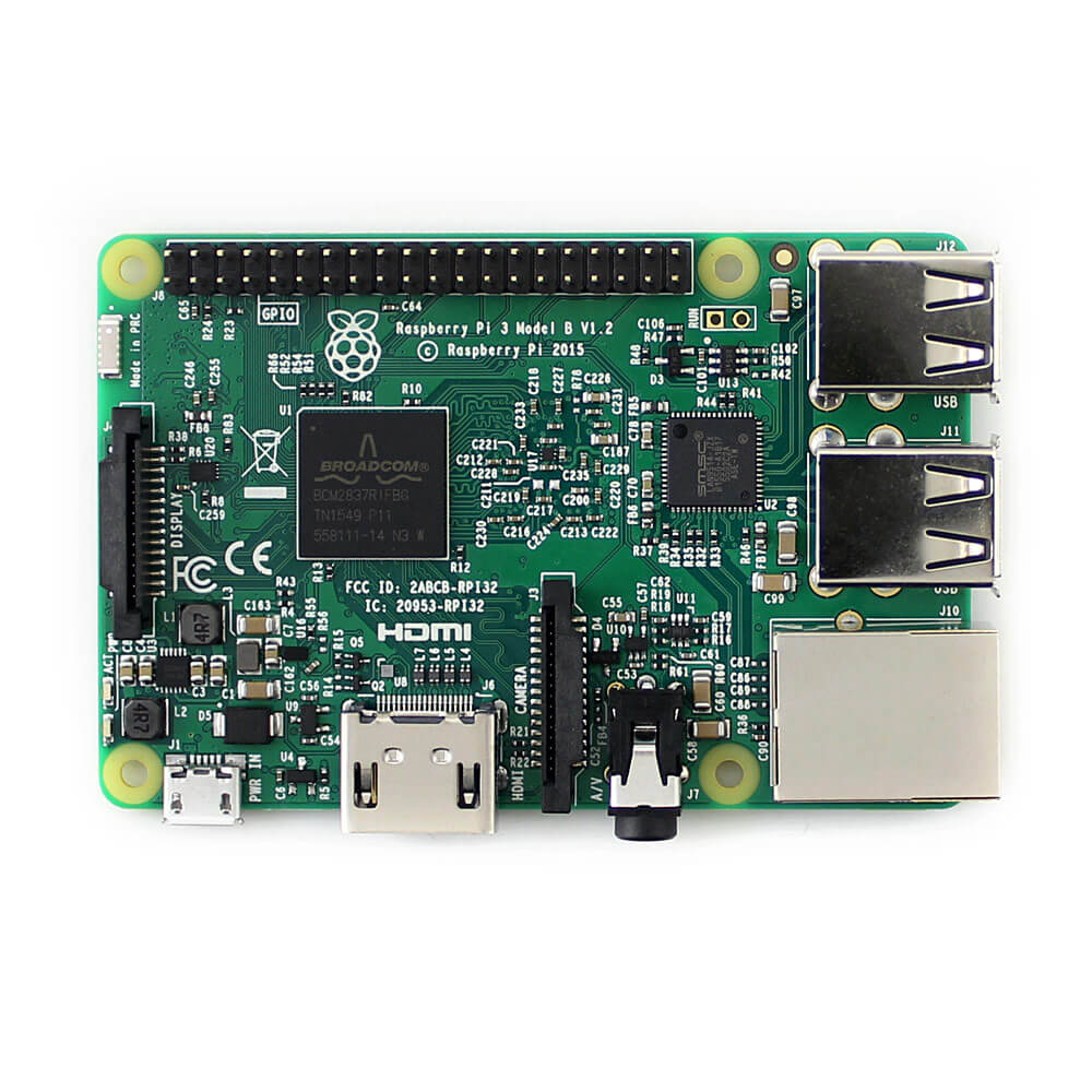 Raspberry Pi 3 Model B 5inch HDMI LCD (B) Bicolor Case 8GB Micro SD Card