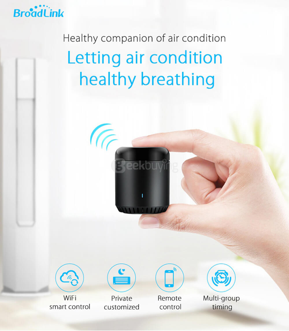 BroadLink RM Mini3 Smart WiFi Remote Controller for Android & iOS - Black