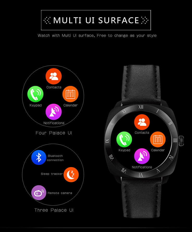 Makibes Wear HR MTK2502C Heart Rate Monitor Smart Watch Bluetooth 4.0 Gesture Control Siri Function For Android iOS - Black