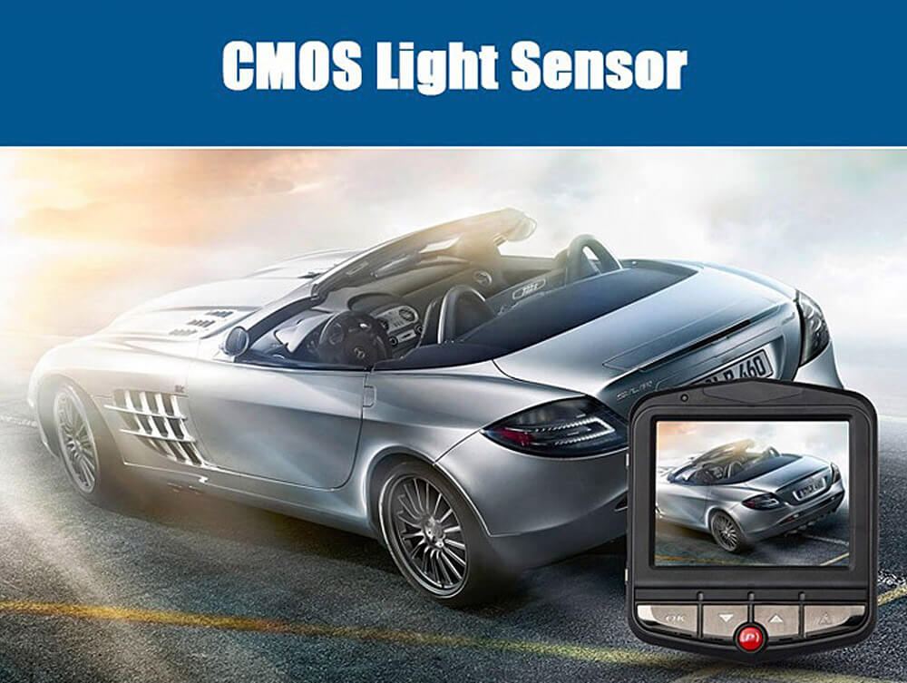 GT300 720P 2.4inch Car Dashcam Video Recorder Generalplus 1248 CMOS Image Sensor 120 Degree View Angle Night View Car DVR - Black