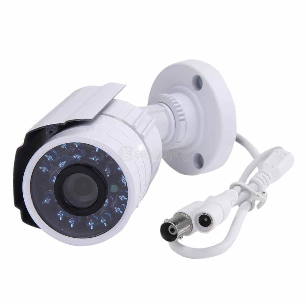 H.264 1/4' Color CMOS Weatherproof Surveillance DVR Kit with 24 LEDs 480TV Lines 3.6mm Lens 4CH CCTV Camera System