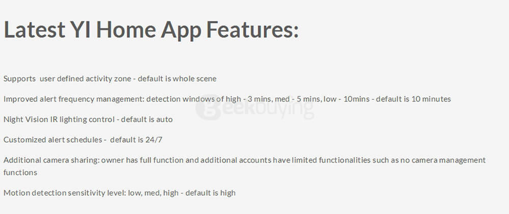 [UK Stock] Official EU Edition YI Home Camera HD 720p Xiaomi Smart WiFi IP Camera Night Vision/ Motion Detection/ Video Monitor IP/ Network Surveillance/ Home security - Black