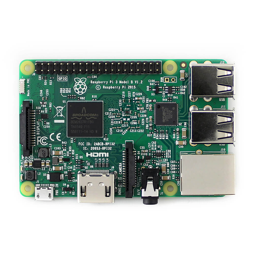 Raspberry Pi 3 Model B + 7inch HDMI LCD (C) + Bicolor Case + 8GB Micro SD Card + Power Adapter
