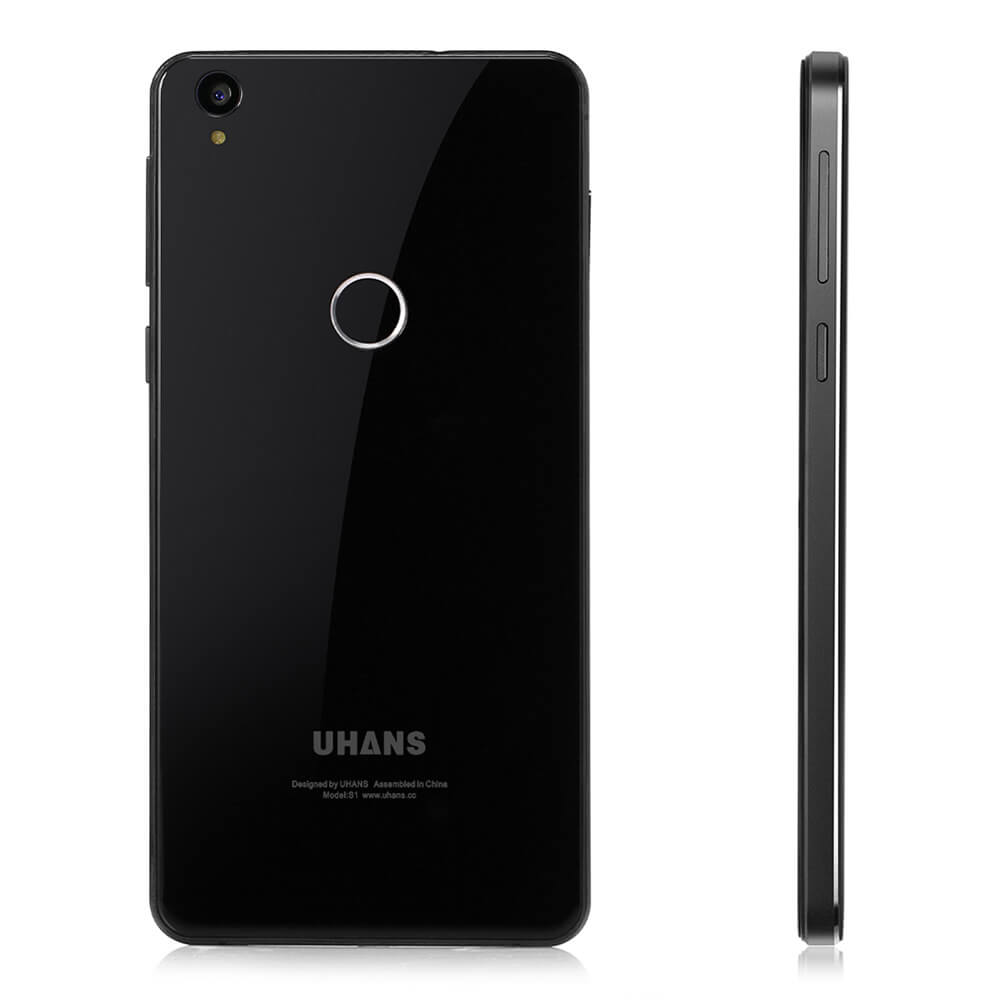 [Package B]UHANS S1 5.0 Inch 2.5D HD 4G LTE Freeme 6.1OS Android 6.0 3GB 32GB Smartphone(Black) + Leather Case(Black) +Soft Case + Screen Protector