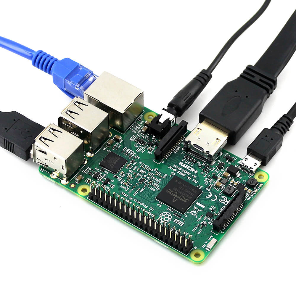 Raspberry Pi 3 Model B + 7inch HDMI LCD (C) + Bicolor Case + 8GB Micro SD Card + Power Adapter