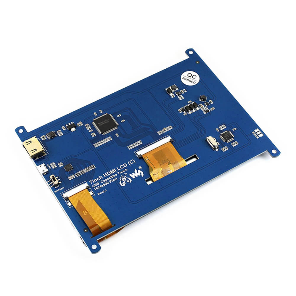 Raspberry Pi 3 Model B + 7inch HDMI LCD (C) + Bicolor Case + 8GB Micro SD Card + Power Adapter