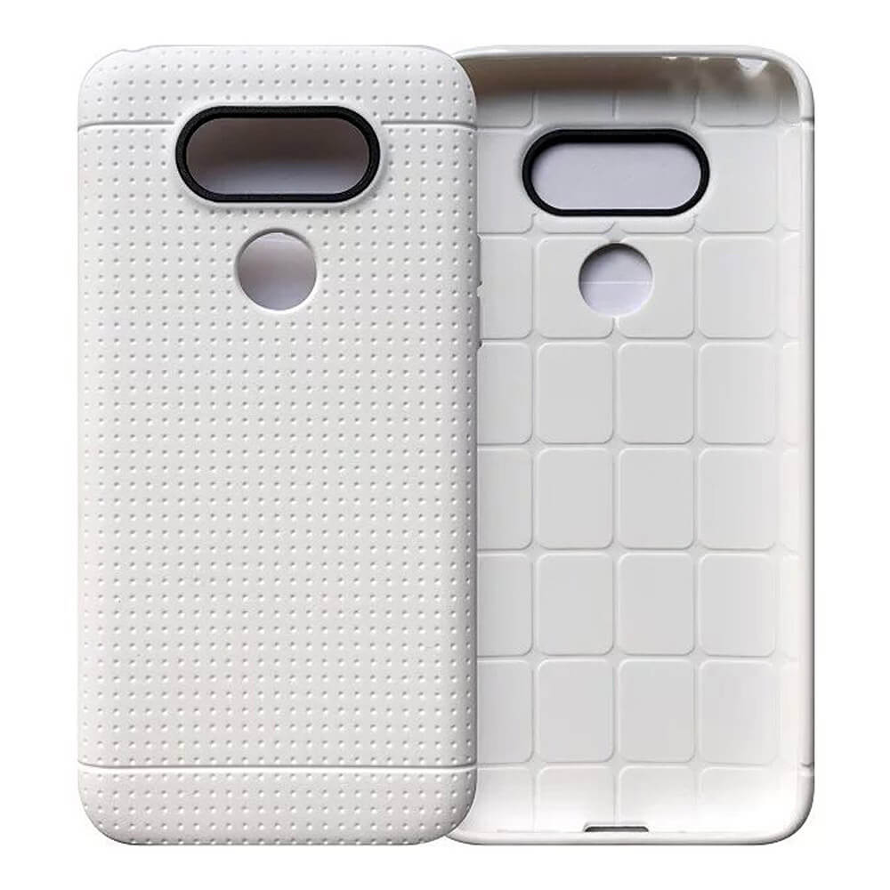 TPU Case For LG G5 Colorful Dot Pattern Phone Protective Shell Soft Back Cover- White