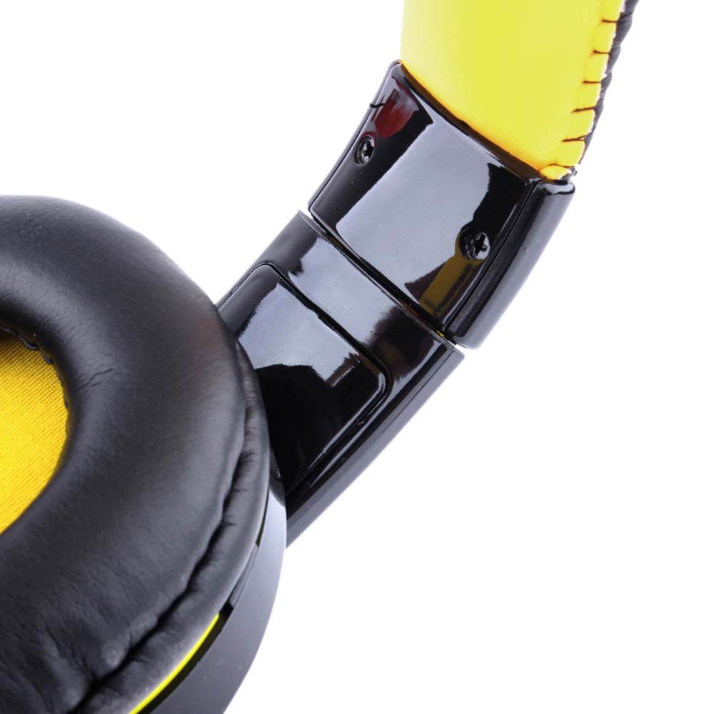 OVLENG V8 Wireless Bluetooth Game Headset Movie Gaming Headphone for Phone PC Tablet Laptop - Black+Yellow