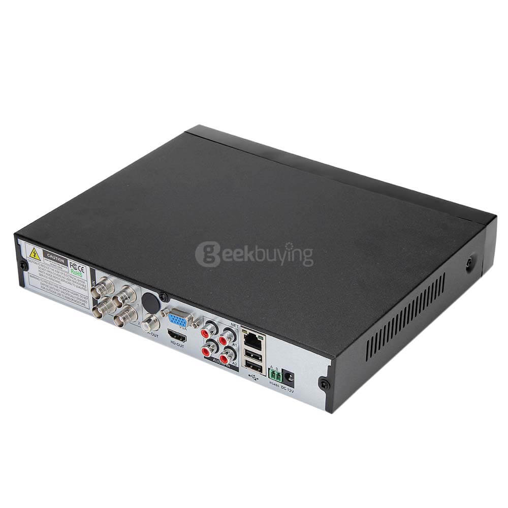 H.264 1/4' Color CMOS Weatherproof Surveillance DVR Kit with 24 LEDs 480TV Lines 3.6mm Lens 4CH CCTV Camera System