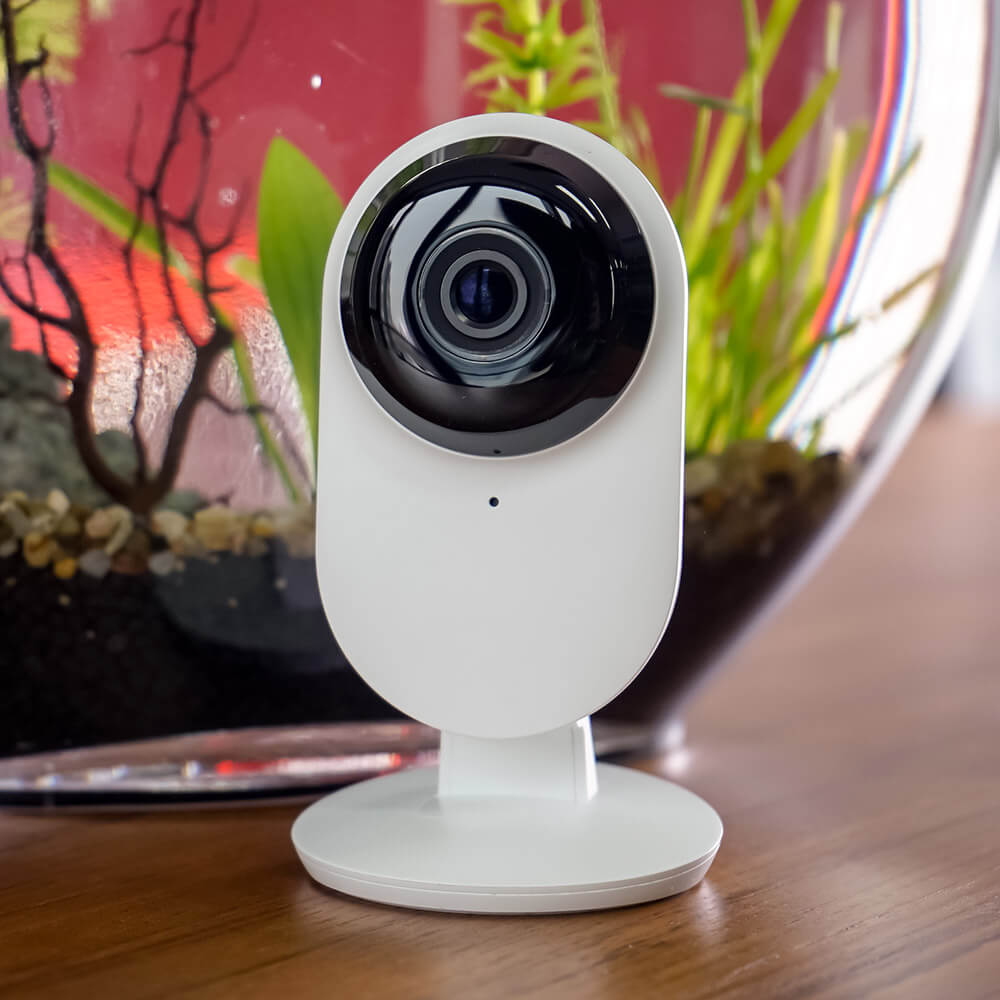 [HK Stock] Official US Edition YI Home Camera 2 with 32GB Micro SDFHD 1080P Ambarella S2LM 130 Wide Angles Gesture Recognition Human Detection Yi Smart WiFi Camera 2 - White