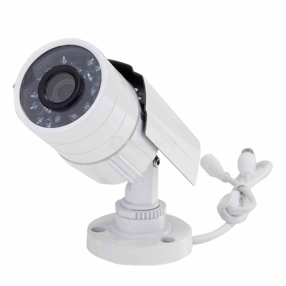 H.264 1/4' Color CMOS Weatherproof Surveillance DVR Kit with 24 LEDs 480TV Lines 3.6mm Lens 4CH CCTV Camera System