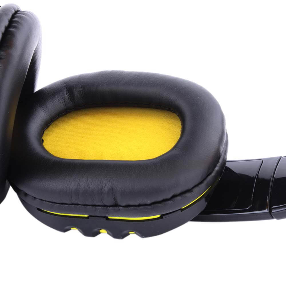 OVLENG V8 Wireless Bluetooth Game Headset Movie Gaming Headphone for Phone PC Tablet Laptop - Black+Yellow