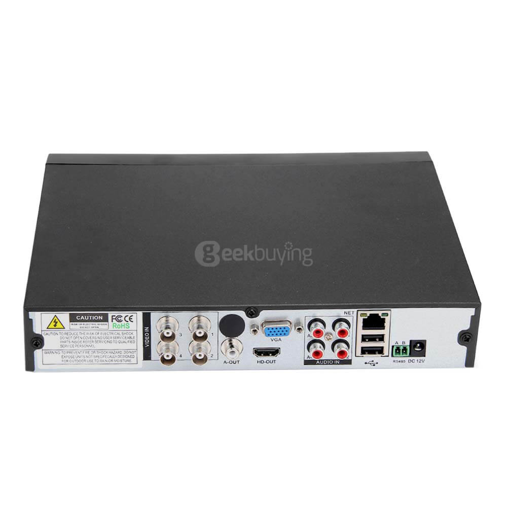 H.264 1/4' Color CMOS Weatherproof Surveillance DVR Kit with 24 LEDs 480TV Lines 3.6mm Lens 4CH CCTV Camera System