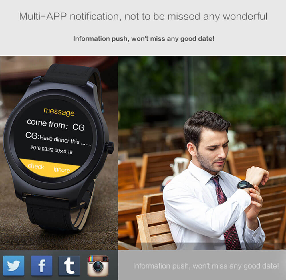 IQI Q2 MTK2502C Heart Rate Monitor Smartwatch Bluetooth 4.0 IP54 Activity Fitness Tracker Remote Control For Androind iOS - Black